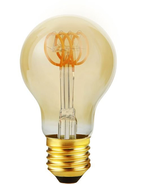 SPL flexLED filament LED normaallamp GLS 4W E27 230V 2000K  kleur 920 goud dimbaar