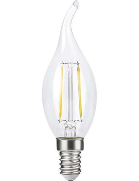 SPL filament LED bentip kaarslamp 2,5W E14 230V 927 2700K helder dimbaar