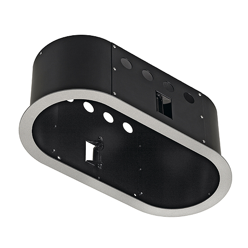 SLV Aixlight Pro II frame Flat lege plafond inbouwbehuizing max. plafonddikte 8-35mm laag rond zilvergrijs 115614 312518