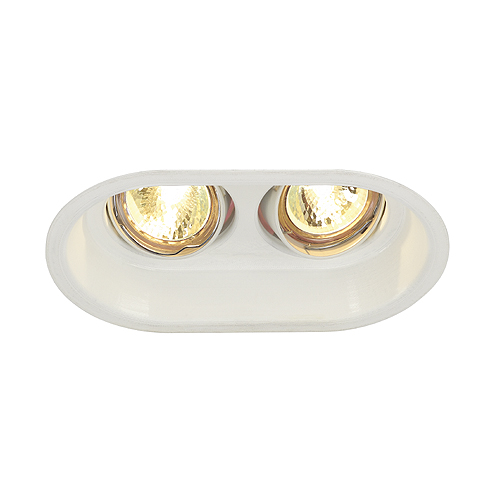 SLV Horn 2 Turno MR16 G5.3 2x50W plafond inbouwarmatuur wit mat 113101 313165