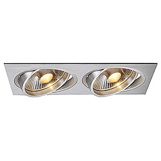 SLV 111382 New Tria II ES111 GU10 ES111 2x75W plafond inbouwarmatuur alu geborsteld
