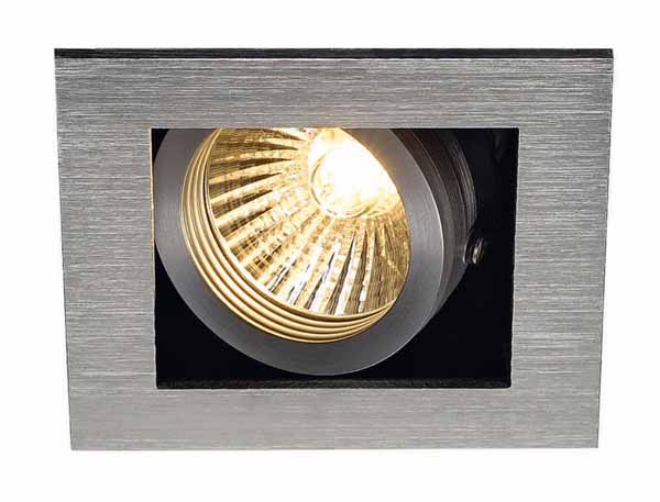 SLV 115516 Kadux 1 GU10 ES50 50W plafond inbouwarmatuur alu geborsteld
