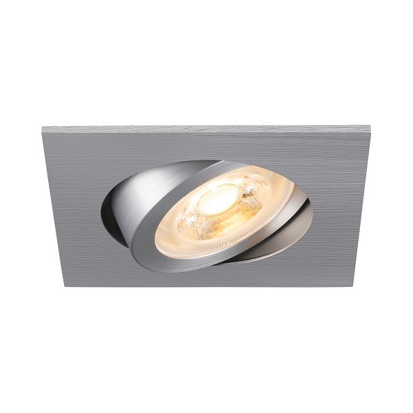 SLV 1007373 New Tria 68 DL inbouwspot vierkant kantelbaar GU10 10W aluminium