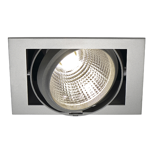 SLV DL195 CDM-T 70W G12 plafond inbouwarmatuur zilvergrijs 162044 309578