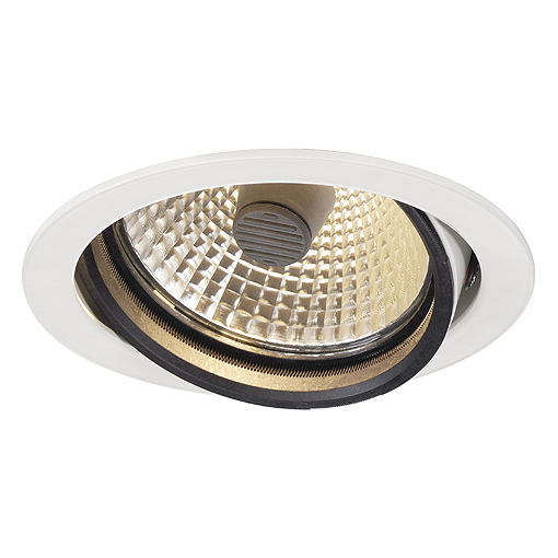 SLV Beret CDM-T 150W G12 zonder reflector plafond inbouwarmatuur max. plafonddikte 40mm wit 162151 312019