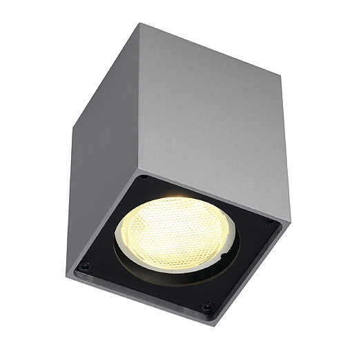 SLV 151514 Altra Dice CL-1 GU10 35W plafond opbouwarmatuur zilvergrijs/zwart