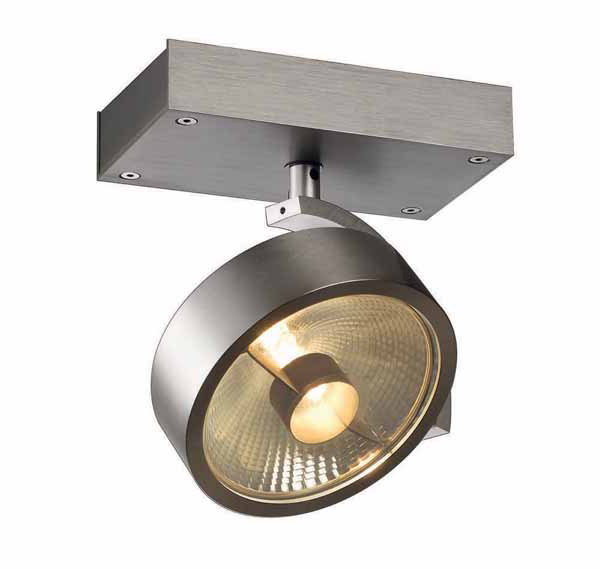 SLV 147306 Kalu 1 QPAR111 wand/plafondarmatuur GU10 alu geborsteld