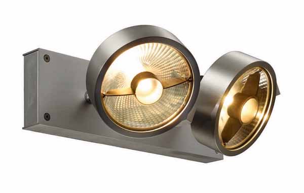 SLV 147316 Kalu 2 QPAR111 wand/plafondarmatuur GU10  alu geborsteld