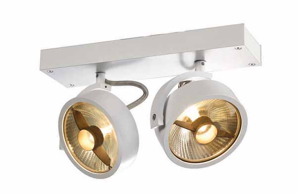 SLV 147311 Kalu 2 QPAR111 wand/plafondarmatuur GU10 wit