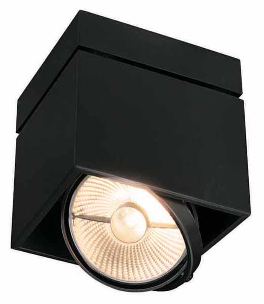 SLV 117100 Kardamod Surface Square ES111 Single plafondopbouw armatuur zwart GU10