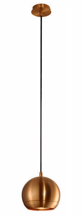 SLV 133489 Light Eye GU10 ES111 75W pendelarmatuur met zwarte textielkabel 1500mm koper geborsteld