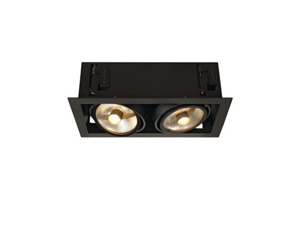 SLV 115550 Kadux 2 ES111 zwart mat GU10 plafond inbouwarmatuur zwart mat