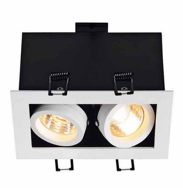 SLV 115521 Kadux 2 GU10 GU10 plafond inbouwarmatuur wit mat