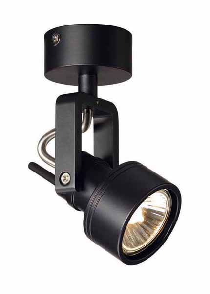 SLV 147550 Inda spot GU10 plafond/wandopbouw armatuur zwart 1xGU10