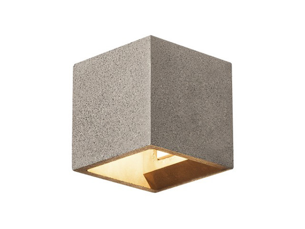 SLV 1000911 Solid Cube wand opbouwarmatuur G9 25W zandsteen met zwarte spikkels