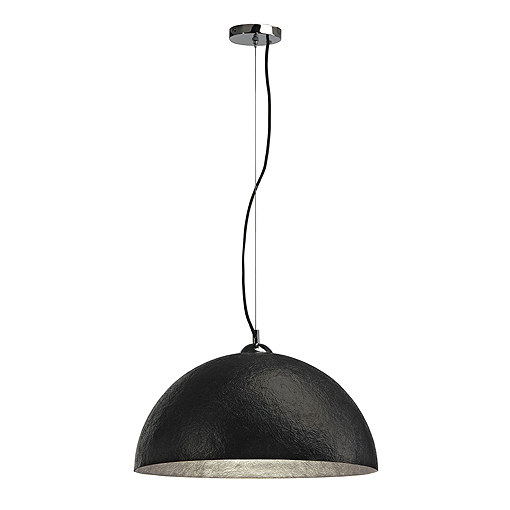 SLV 155520 Forchini 50 E27 pendelarmatuur E27 40W met stofkabel zwart/zilver