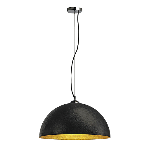 SLV 155530 Forchini 50 E27 pendelarmatuur E27 40W met stofkabel zwart/goud