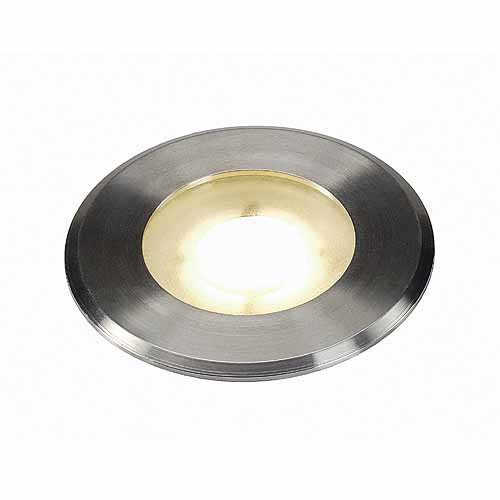 SLV 228412 Dasar Flat LED 4,3W 230V 3000K warmwit grond inbouwarmatuur IP67 edelstaal