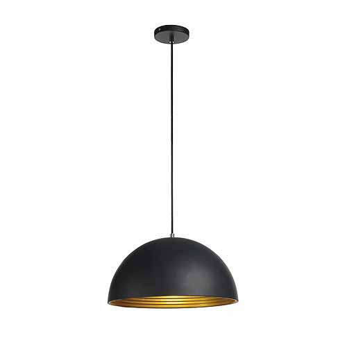 SLV 155910 Forchini M 40 E27 pendelarmatuur E27 40W met stofkabel zwart/goud