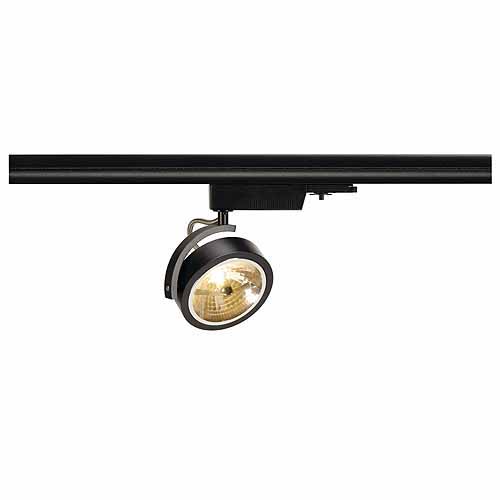SLV 153580 Kalu Track QR111 halogeenspot Max 50W 3 fase rail armatuur met universele 3fase adapter zwart