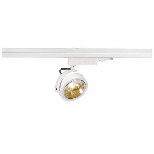 SLV 153581 Kalu Track QR111 halogeenspot Max 50W 3 fase rail armatuur met universele 3fase adapter wit