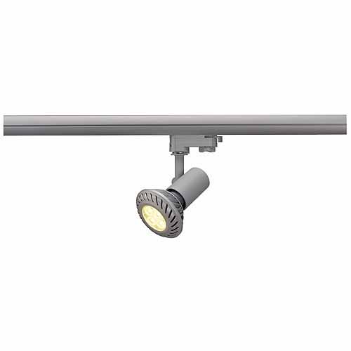 SLV E27 Spot 75W Max 3fase rail armatuur zilvergrijs 152204
