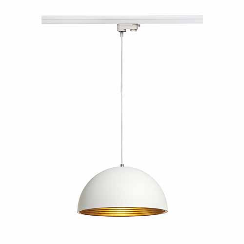 SLV 153131 Forchini M E27 40W normaalamp 3fase rail pendelarmatuur wit/goud