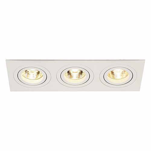 SLV New Tria III MR16 G5.3 3x50W plafond inbouwarmatuur wit mat 113503
geen coolbeam lampen toepassen!