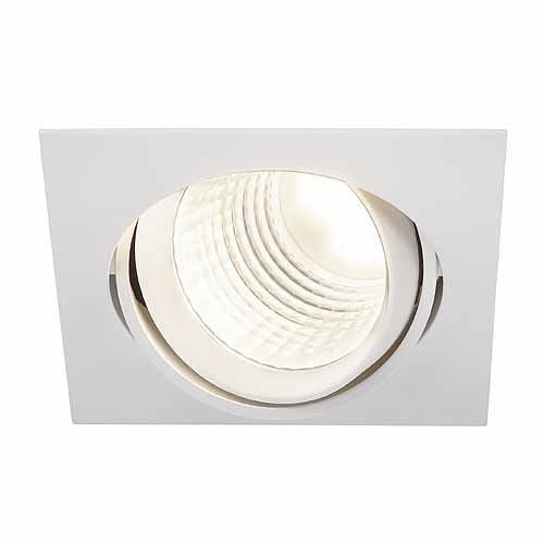 SLV New Tria LED DLMI 28W 4000K 60° met Philips Fortimo LED module plafond inbouwarmatuur square wit mat 113711
