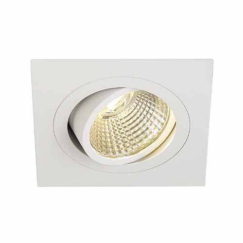 SLV 113911 New Tria DL set square LED 6,6W 3000K warmwit inbouwarmatuur inclusief LEDdriver wit