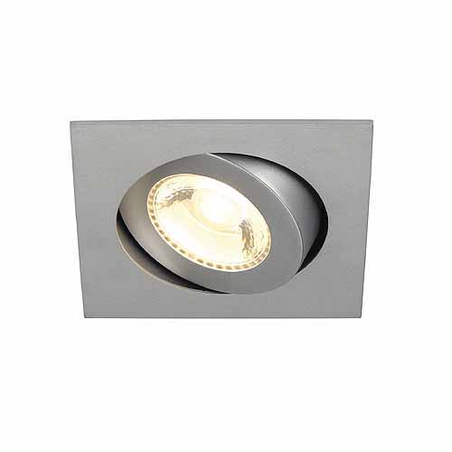 SLV Boost Turno Square LED 6W 480mA 3000K kantelbaar plafond inbouwarmatuur zonder LEDdriver zilvergrijs 160664
Maximale plafonddikte 25mm