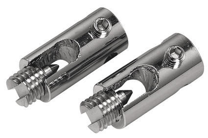 SLV 186352 spankabel voedingsstekker per 2 chroom