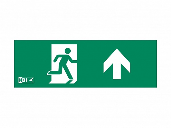 HBI 55A04QL (large) Click-in pictogram voor 550 serie nooduit rechtdoor


