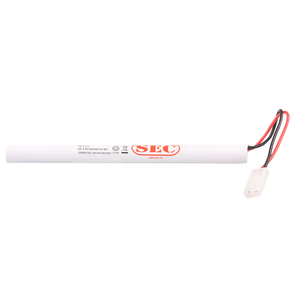 Sec NiMH accu 4,8V 850mAh stick AKU0057 met connector 197mm x 15mm
