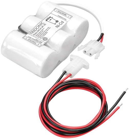 Tridonic 89800385 NiCd accu 4,8V 4500mAh side by side