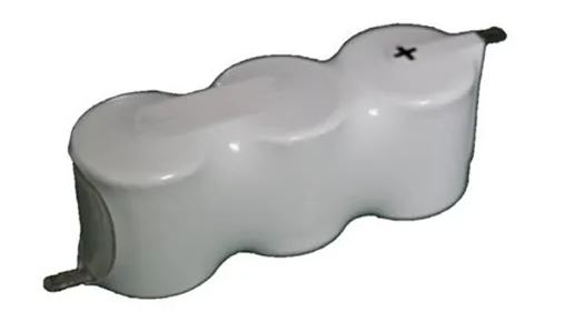 BYD NiCd batterypack 3,6V 2,2Ah 1/2D SBS naast elkaar met lippen