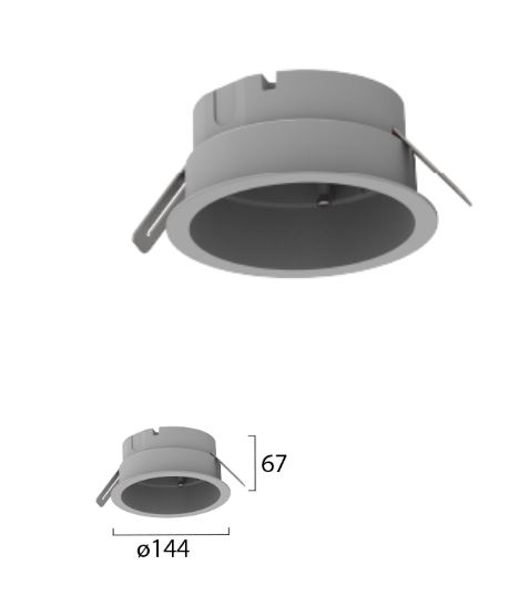 Onetrack by Eutrac 575 0 7227 8 inbouwpot voor Monopoint Dali grijs