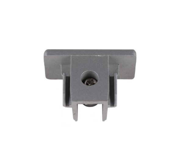 1 fase spanningsrail eindkap zilvergrijs