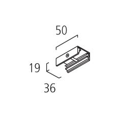 Eutrac 99-018-1 plafond clip M6x1 voor 3fase rail wit (oude kleur t/m 31-12-2017)