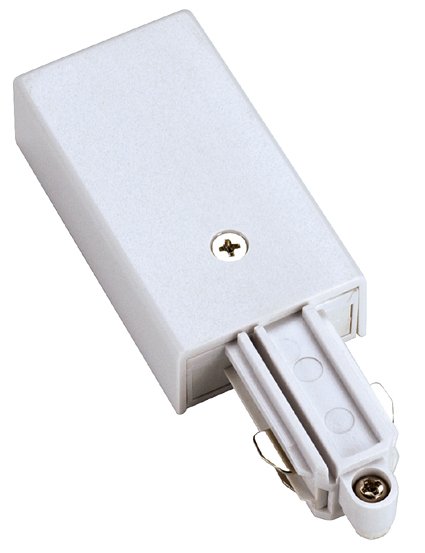 SLV 143031 1 fase opbouw spanningsrail voedingsstekker aarde wit links