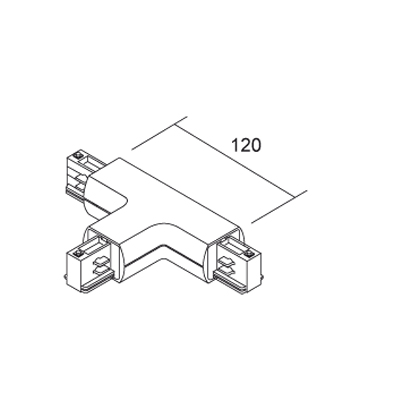 Ivela 7621-11-W30 3f rond T stuk aarde buiten links zwart