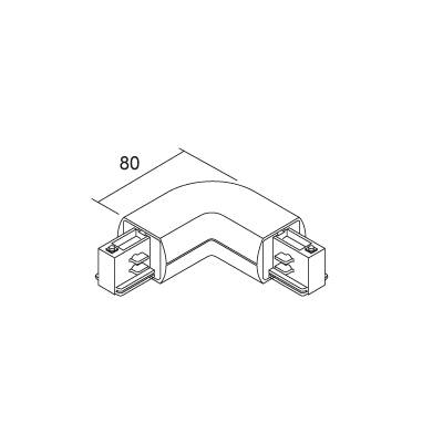 Ivela 7605-10-W31 3f rond hoekstuk aarde binnen wit