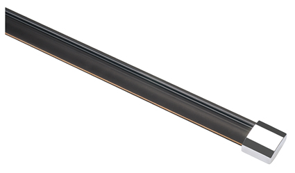 SLV Easytec II spanningsrail 2m met 2 gemonteerde eindkappen zwart 185020 309768