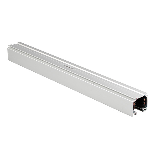 Eutrac 25-203 3f spanningsrail opbouw 2m zilvergrijs