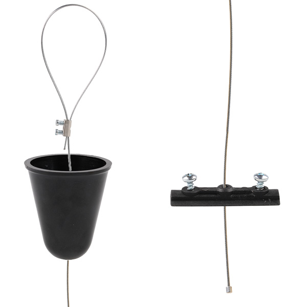 Ivela 12V staaldraadset 2m zwart