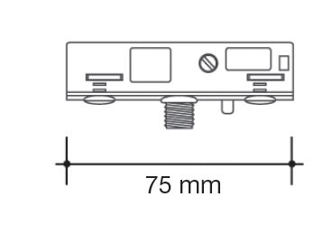 Ivela 12V railadaptor M10 schroefdraad uitwendig wit