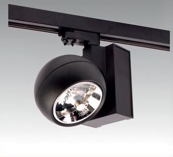 Orbit railspot Cup 100W QR111 zilvergrijs.
Armatuur met elektronische transformator voor halogeenlamp of LED lamp met universele 3f railadaptor voor 3 fase spanningsrail. Levering zonder lichtbron.