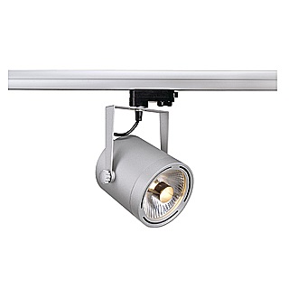 SLV 153424 Eurospot GU10 ES111 75W 3 fase rail armatuur zilvergrijs 
let op, de ES111 lichtbron heeft een korte levensduur en is maar in beperkt aan variaties (2 vermogens en 1 bundelbreedte) te koop