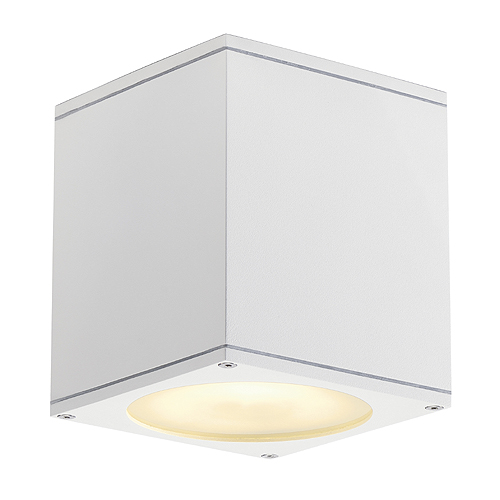SLV 229551 Big Theo Ceiling Out GU10 ES111 75W wand opbouwarmatuur IP44 wit