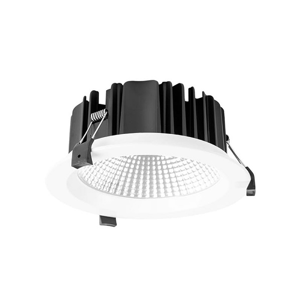 Tronix 136-370 Reflector LED inbouw downlighter 190mm 6-15W 830 3000K 60° IP44 met niet dimbare LEDdriver snoer 3 polig plat